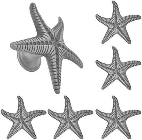 LLHDKF 6 Опаковки Дръжки във Формата на Морска Звезда Чекмеджета в Океанското Стил Дръжки за Шкафа Дръжки