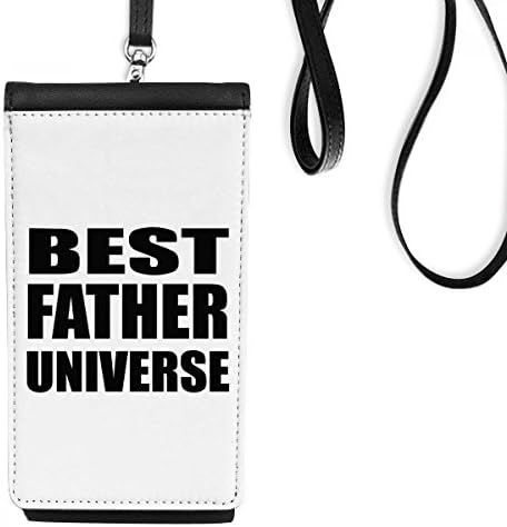 Най-Добрият Баща Dad Universe Фестивал Цитат На Телефона В Чантата Си Портфейл Окачен Мобилен Калъф Черен Джоба