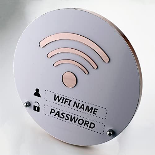 Bilygelwarwof Забавна табела с парола за wifi за гости стая, творчески настолни табелки с парола за wifi минималистичен