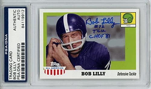 Боб Лили с Автограф от 2005 Topps All American Trading Card PSA Slab 32593 - Футболни картички с автографи на NFL