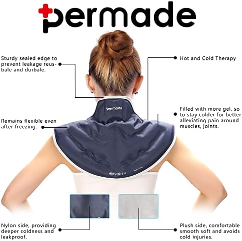 Постоянен Пакет С Лед За облекчаване на главоболие и мигрена Шапка + Пакет с лед за врата и раменете