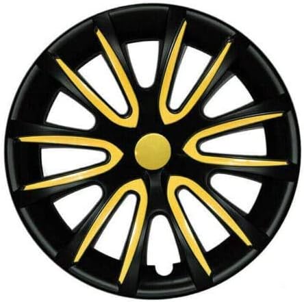 Джантите OMAC 16 инча за Ford Fusion Черно-жълти и 4 бр. Капака Джанти - Шапки ступиц - Подмяна на външната повърхност