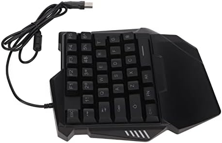 Жичен Детска Клавиатура FOSA за една ръка, USB, 35 Клавиши, Малка Клавиатура с един led, Ергономичен Дизайн,