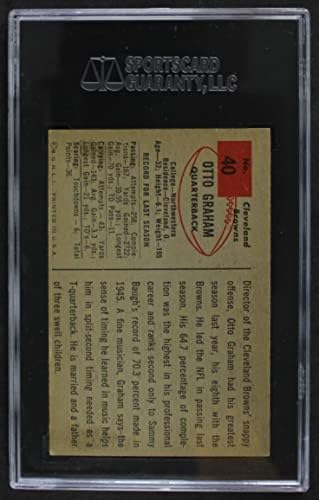 1954 Боуман 40 Ото Греъм Cleveland Browns-FB (Футболна карта) SGC SGC 5.00 Browns-FB северозапад