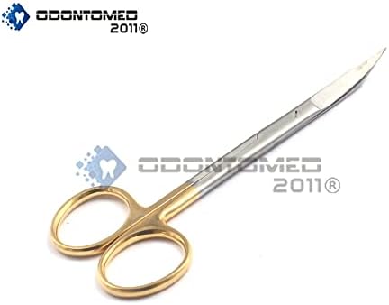OdontoMed2011 Ножици за Тенотомии SuperCut Стивън 4,5 Извити Позлатени ODM