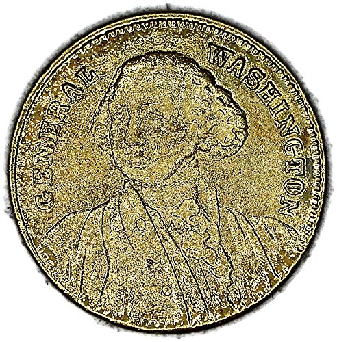 Филмът 1860 DE Germany c1860 на годината Генерал Вашингтон и Главата на Свободата със злато, в златна рамка Изглежда