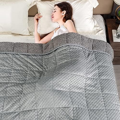 Утяжеленное одеяло Kivik с тегло 20 £ за възрастни, е светло претеглят Каре отвътре Минки в Реален Размер, Тежък