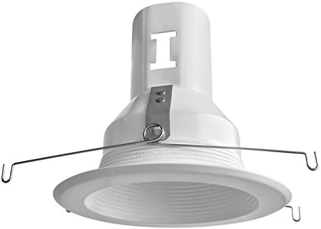 PROCURU 5 Бяла метални накладки за вградените светлини Can (заменя Halo 5001P) - Съвместима с led лампи, лампи с нажежаема