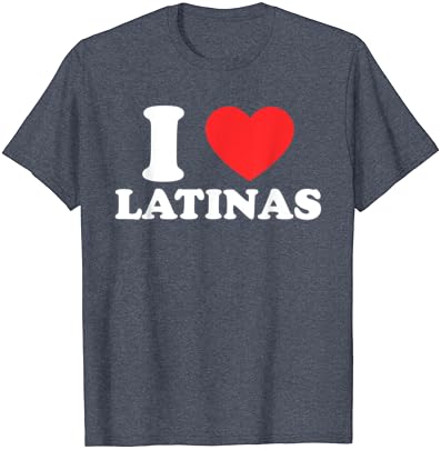 Мъжка Тениска I Love I Heart Latinas Забавна Тениска Red Heart Love Latina