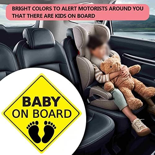 Стикер Бебе на борда, автомобилни стикери, знаци за безопасност Не е необходимо в присоске или магнити - Трайно лепило, лесно