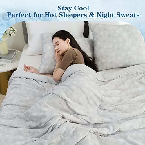 Охлаждащо одеяло OIGAE King Size, Q-Max> 0,5 Японското Охлаждащо одеяло Arc-Успокой се с двустранен ефект на охлаждане, леки