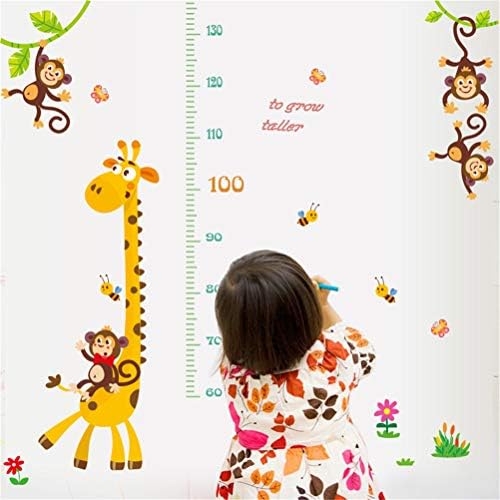 Жираф Маймуна Скъпа Диаграма на Растежа на Линия Височината на Стикер На Стената Винил Арт Декор Преносимо PVC Декорация за