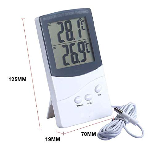 Стаен Термометър WXYNHHD - Електронен Термометър С Двоен Температурен Дисплей, Сензор за температура