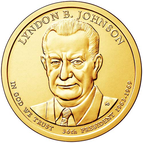 2015 Позиция P A BU Избор на Линдън Bi Джонсън като президентския долара Необращенный Монетен двор на САЩ