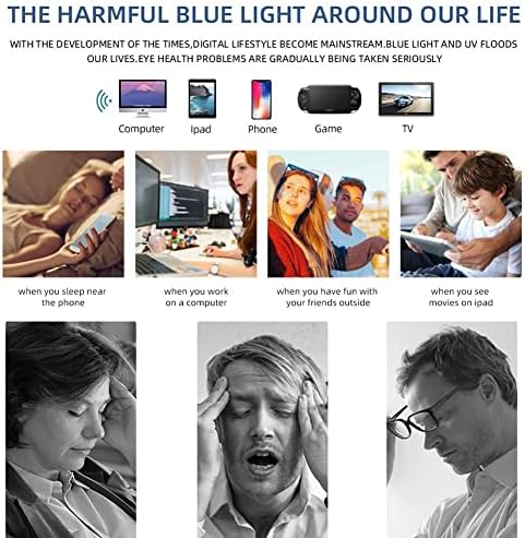 Очила за четене, блокиране на Синя светлина, HD Очила с голяма рамка с антирефлексно покритие за по мъже/Жени (Цвят: костенурки,