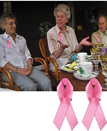 Афлю Розова Панделка Сатен игли За повишаване на информираността за рака на гърдата безопасни игли (80)