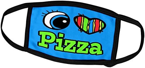 3D Обложка Bright Eye Сърце I Love Pizza - Капаци за лице (fc_106391_1)