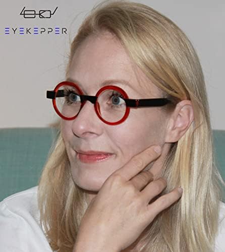 Eyekepper Кръгли Очила за четене за Жени, Ретро Очила за четене - Синьо +1.00