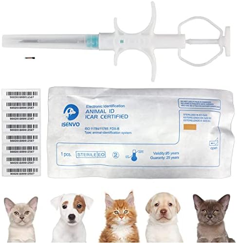 5 Опаковки 1.4x8 мм ISENVO дънни платки за домашни Любимци 134,2 khz Регистрация на Животните на Импланта Чип FDX-B Пет ID