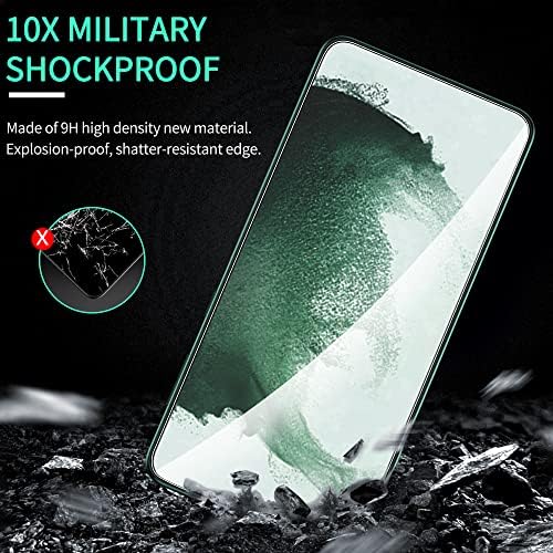 Усмихнат [2 + 2] Съвместим Samsung Galaxy S21 Plus 5G 6,7-инчов екран протектор от закалено стъкло + защита на