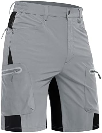 ЭКЛЕНТСОН Мъжки Туристически бързо съхнещи Летни Леки шорти-карго Ripstop, с джобове с цип