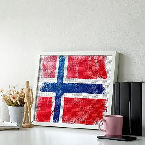 Проблем Флаг на Норвегия Диамантена Живопис Комплекти 5D направи си САМ Пълна Тренировка Планински Кристал Изкуство
