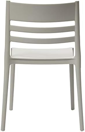 Трапезария стол Basics светло сив, без подлакътници, с прорезной облегалка - Комплект от 2 теми, висококачествена