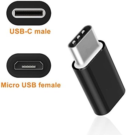 Адаптер ARKTEK USB-C, тип C (мъжки) за Micro USB (женски) Жак за преобразуване на синхронизация на данни и