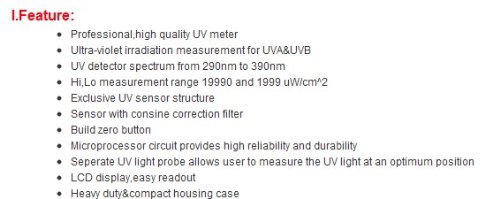 Джобен Измерител на ултравиолетова радиация Gowe, Тестер за Измерване на UVB, UVA&