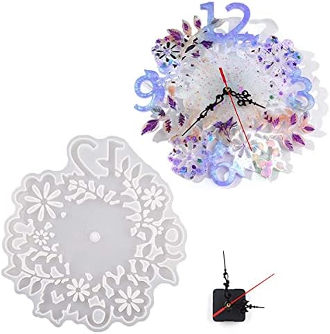Cotsdan Формата за часа, за отливки от смола цветния Часовник Стенен Декор Часовник с Арабски Номер Силиконова Форма на Ръчно