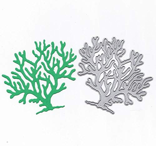 LZBRDY 3,5 3,3 инча Метални Режещи печати във формата на Коралов Дърво за Направата на Картички и Scrapbooking Коледни Режещи