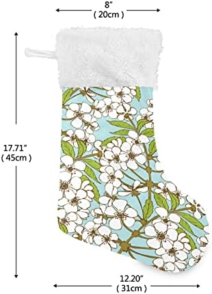 Коледни Чорапи ALAZA, Класически Персонализирани Чорапи с цветен модел на Череши, Големи Бижута за Семейни Тържества, декорация