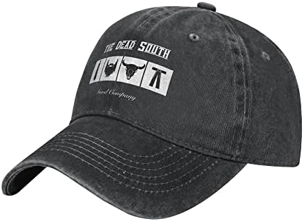Мъжки и Дамски Выстиранная бейзболна шапка с Уникален принтом и логото на Dead South Band, Регулируем Деним