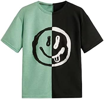 Тениски SOLY HUX Boy ' s Color Block с графичен Дизайн, Тениски с къс ръкав и кръгло деколте, Потници за момчета