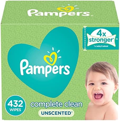 Бебешки Кърпи, Бебешки Кърпи за памперси Pampers, С аромат на Complete Clean, 6 Опаковки Pop-Топ, само 432 кърпички