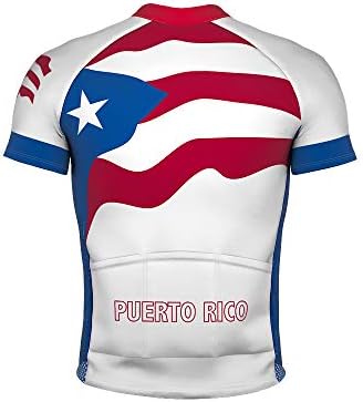 Велосипедна Фланелка с Къс Ръкав и Флага на Пуерто Рико ScudoPro за Мъже