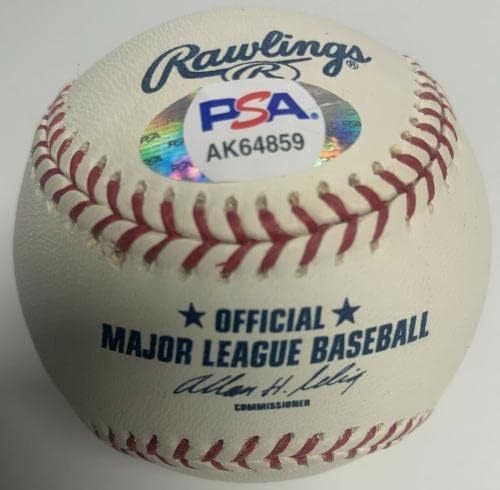 Джейсън Шмит подписа Бейзболен PSA AK64859 Джайънтс - Бейзболни топки С Автографи
