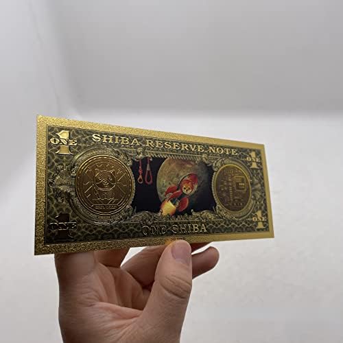 24-КАРАТОВО Злато Банкноти 1 Shiba Dogecoin Долар Дож Скъпа Монета Куче Спомен, Събиране, Подаръци, Занаяти Монети с Колекционерска