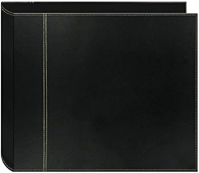 Папка за албуми на Pioneer с размери 12 на 12 см с 3 Кръгчета и 2-Хцветной капак, черно на черно