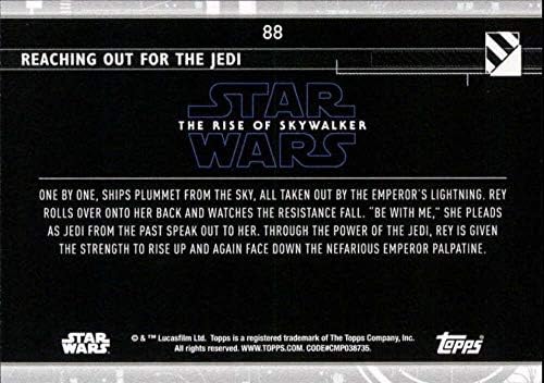 2020 Начело Star Wars The Rise of Skywalker Series 2 Сини 88 Достига до търговия на картата на Джедаите РЕЯ