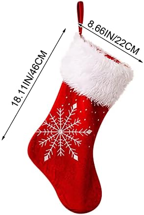 HHmei Коледна Украса Чорапи, Коледни Чорапи, Коледни Чорапи за Подаръци Пакети Декорации За прозорците SGCABIrvOkRox6