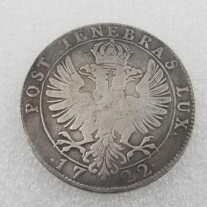 Старинни ръчно изработени изделия 1722 Възпоменателни Монети Възпоменателни Медали могат да Звучи Имитация на Сребърен долар