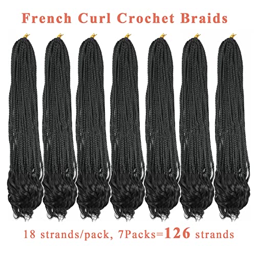 Tmlkhl 7 опаковки Френски Плетени Косичек на една Кука 20 инча Богинята на Скоростната Опашка на една Кука Косата Предварително