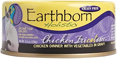 Мокра Храна за котки Earthborn Holistic Chicken Fricatsee Беззерновой Purple 24 Броя-wa (1 опаковка)