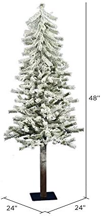 Изкуствена Алпийска Коледно дърво Vickerman с размер 2 x 14 инча, Неосвещенная - Изкуствена Елха, която е Покрита