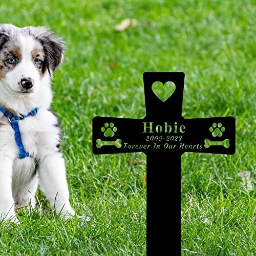 Украсени Стопанските Потребителски Маркери На Гроба На Кучето Кръст Персонализирани Брой За Гроба На Кучето