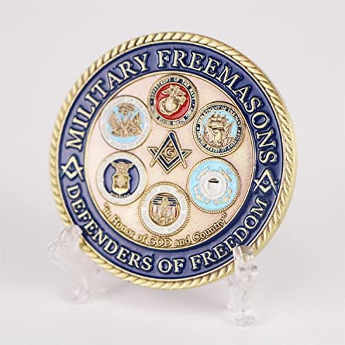 50 мм Американската Медал Масона Пет Армии са подбрани Монета, Монета с Орел Военноморска Възпоменателна Монета Зелена