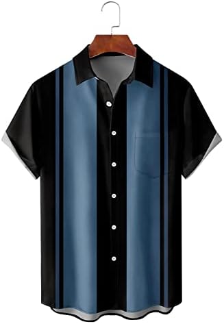 Мъжки хавайски ризи, ежедневни тропически ризи с копчета, с широка яка, плажни ризи Алоха, дизайнерски ризи за