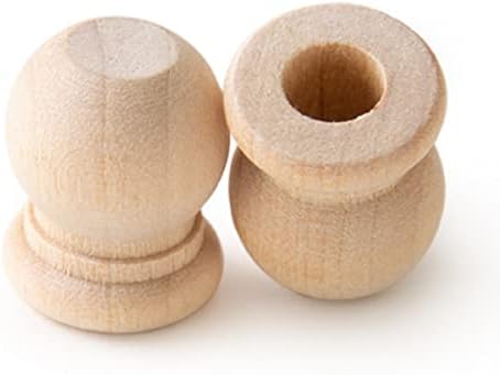 Накрайници за дървени вещества Pinehurst Crafts Височина 3/4 инча с отвор 1/4 инча, Опаковка от 12 броя