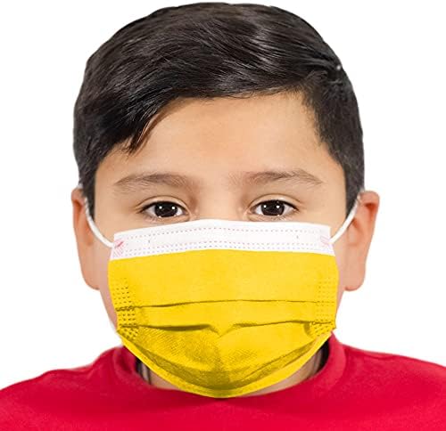 50 Опаковки за еднократна употреба 3-слойных маски за лице с ушния линия за деца с общо предназначение, леки,